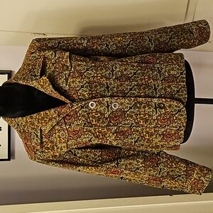 Christopher & Banks Paisley Corduroy Jacket L